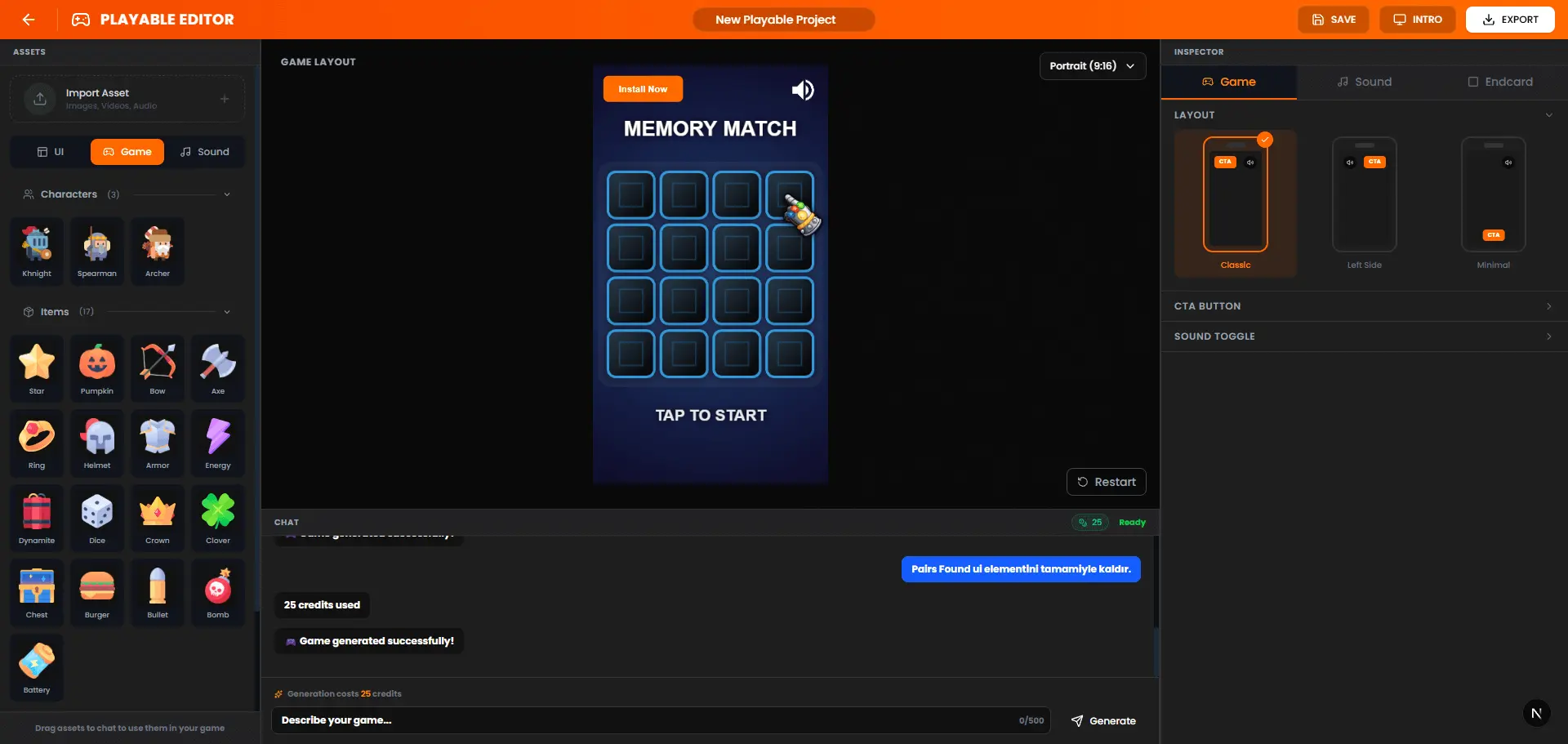 Hookin Playable Editor